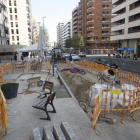 Estado actual de las obras en avenida Catalunya. 