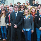 Puigdemont, a Brussel·les, amb candidats de Junts per Catalunya.