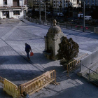 La plaza Major, donde comienza la calle Major (a la izquierda).