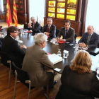 La reunió de la Junta de Seguretat de Catalunya al Palau de Pedralbes