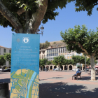 Panell que es canviarà de la plaça Mercadal de Balaguer.