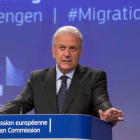 El comissari europeu de Migració, Dimitris Avramopoulos, ahir.