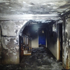 Imatge del pis incendiat al barri d’Alcorcón.