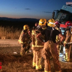 Un camionero resultó herido de gravedad el lunes en este accidente en la autovía en Vilagrassa.