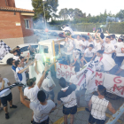 La fiesta comenzó nada más acabar el partido aún en las instalaciones del campo.