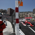 Kimi Raikkonen, durant la sessió cronometrada d’ahir al circuit urbà de Montecarlo.