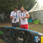 Dani Marzo y Jesús Pérez, felices tras conseguir el noveno puesto en su segunda final mundialista de C2.