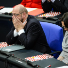 Schulz, en la sesión constituyente del nuevo Parlamento alemán.