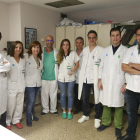Part de l’equip d’Urologia de l’Arnau, que lidera David Garcia (a la dreta), en la reunió setmanal.