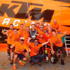 Jaume Betriu y su equipo celebraron ayer el título de campeón estatal en la especialidad de enduro.