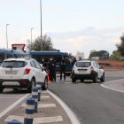 Control de movilidad de los Mossos la semana pasada en Alcoletge. 