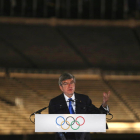 Athens (Greece), 29/03/2021.- International Olympic Committee (IOC) presidente Thomas Bach of Germany