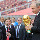 Putin en el Mundial que Rusia acogió en 2018 y que no jugará.