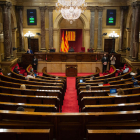 Vista del hemiciclo del Parlament de Catalunya.