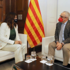 La consellera de Presidència, Laura Vilagrà, reunida amb el president del Comitè Olímpic Espanyol, Alejandro Blanco.