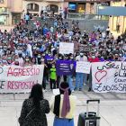 Imagen de archivo de una movilización contra la violencia machista en Lleida. 