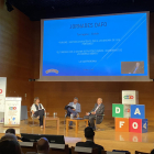 Berta Cabré, Jordi Ciuraneta y Antoni Pont ayer durante las jornadas DAFO celebradas en Tarragona. 