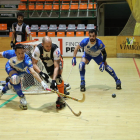 Una acción del último partido de Liga del Llista, ante el Palafrugell.
