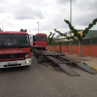 El accidente se produjo el jueves en el polígono Fondo de Litera. 