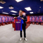 Ferran Torres, ya en el Camp Nou