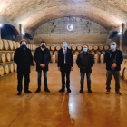 Un moment de la visita al celler Castell del Remei.
