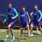 El equipo azulgrana retomó ayer los entrenamientos en la Ciutat Esportiva Joan Gamper.