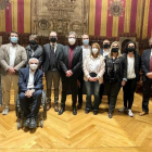 Talarn y alcaldes de Lleida que forman el Consell de Governs Locals con Vilagrà y cargos de la Generalitat. 