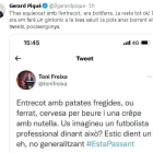 Nova baralla en xarxes entre Gerard Piqué i Toni Freixa