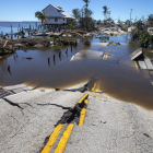 Vista de los destrozos del huracán Ian en Matlacha, Florida (EEUU).
