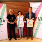 El director, Peter Thiemann, con la alcaldesa de Solsona y el director de Cultura en la Catalunya central.