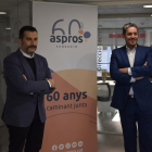 El director executiu de la Fundació Aspros, Enric Herrera, amb José Luis Cunillera, de comunicació.