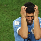 Luis Suárez muestra su desolación tras conocer que Corea había ganado y quedaban eliminados.