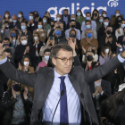 El president de la Xunta, Alberto Núñez-Feijóo, poc abans de confirmar la seua candidatura.