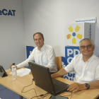 Manel Solé y Jordi Latorre, responsables del PDeCAT en Lleida.