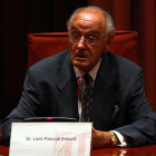 Lluís Pascual Estevill, al Parlament en el marc d’una comissió d’investigació sobre corrupció.