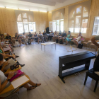 Reunión de todo el claustro de profesores en el colegio Camps Elisis de Lleida, el pasado día 1.