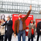 Pedro Sánchez participó en un mitin con el candidato socialista.