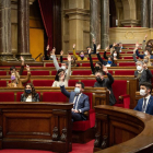 Votació en el ple del Parlament pel dictamen sobre l’escó de Pau Juvillà, en la qual no va participar la CUP.