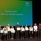L’entrega de premis de l’AOC, ahir a Llinars del Vallès.