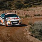 El Peugeot 208 de Josep Segalàs, durante su participación en el Rally Tierras Altas de Lorca.