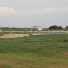 Terrenys d’Alcarràs on està previst el polígon i la planta de compostatge al fons.