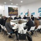 Reunión de las dos ejecutivas ayer en Lleida. 