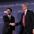 Aragonès y Faus en la inauguración de la reunión del Cercle.