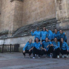 Les jugadores del Cadí la Seu, ahir a la catedral de Salamanca
