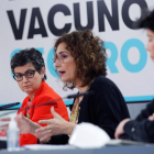 Las ministra Arancha González Laya, María Jesús Montero e Isabel Celaá.