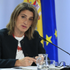 La vicepresidenta tercera i ministra per a la Transició Ecològica, Teresa Ribera, després de la celebració del Consell de Ministres extraordinari.