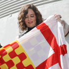 Isabel Díaz Ayuso, ayer durante el acto que se definió como “lúdico