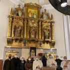 Imatge de l’acte d’inauguració de l’altar restaurat.