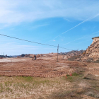 Una vista de les obres d’explanació del terreny per a l’assecador.