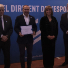 A la imatge, Jordi Cassanya, després de rebre el reconeixement.